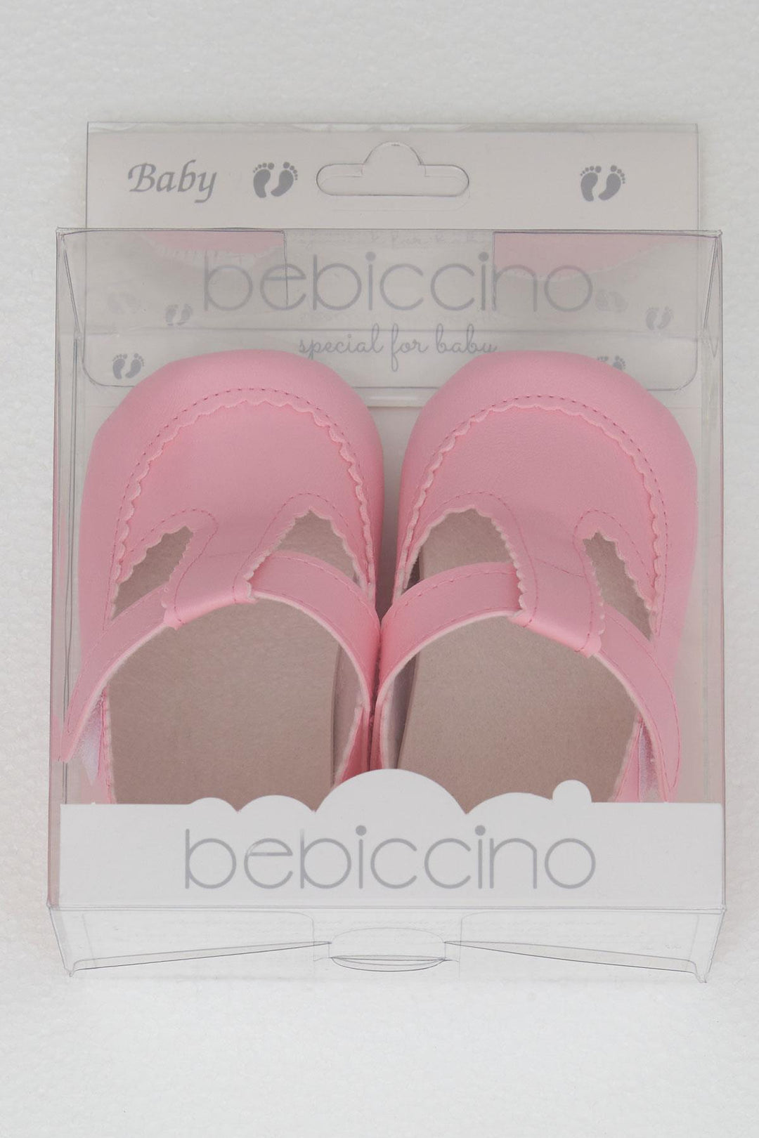 BRE Bebiccino Baby Girl Booties Shoes with Velcro, Size 189, Pink. - Cheshunt