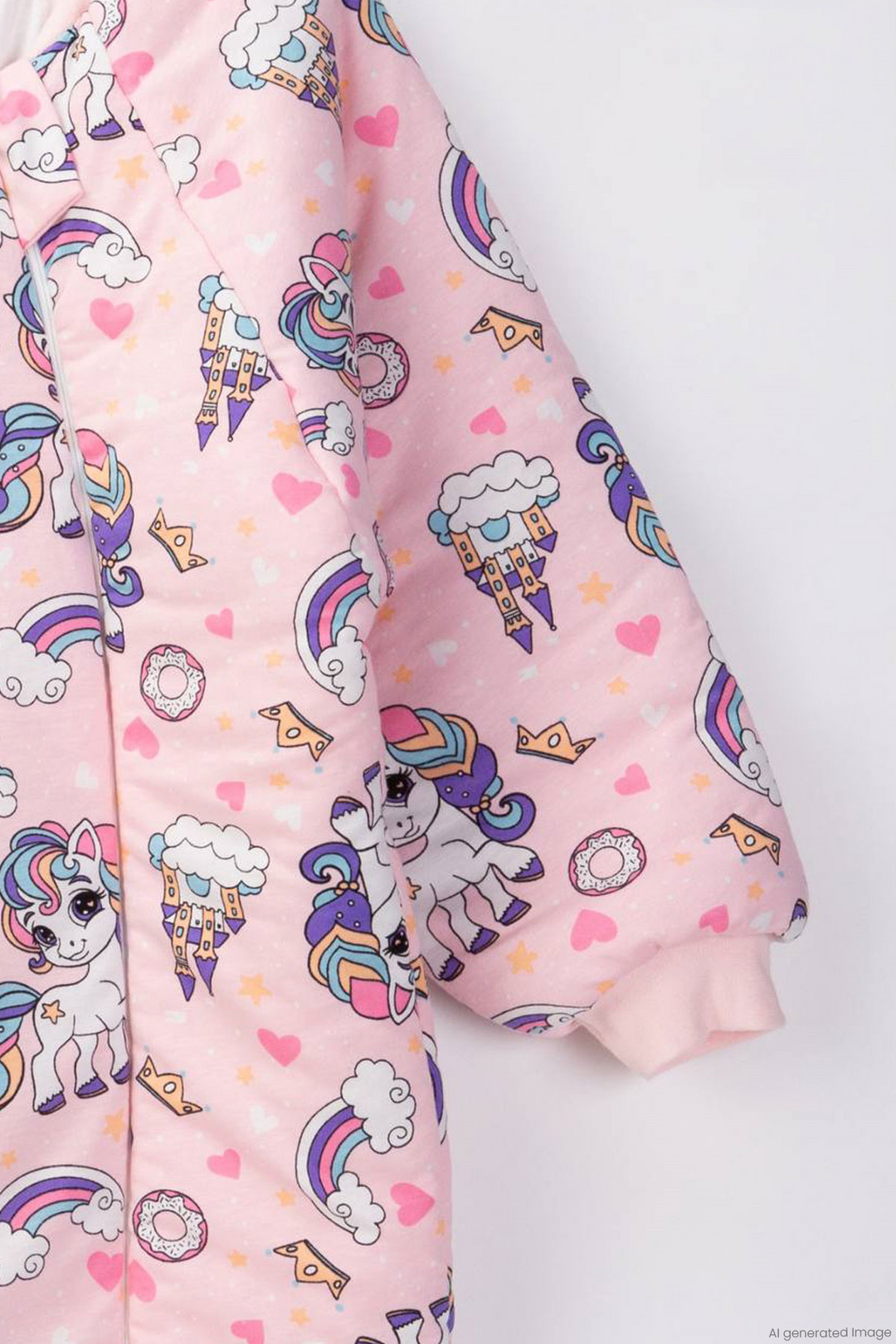 BRE Begi Kız Çocuk Uyku Tulumu Sevimli Unicorn & Şato Desenli 2-8 Yaş , Pembe - Bellingham