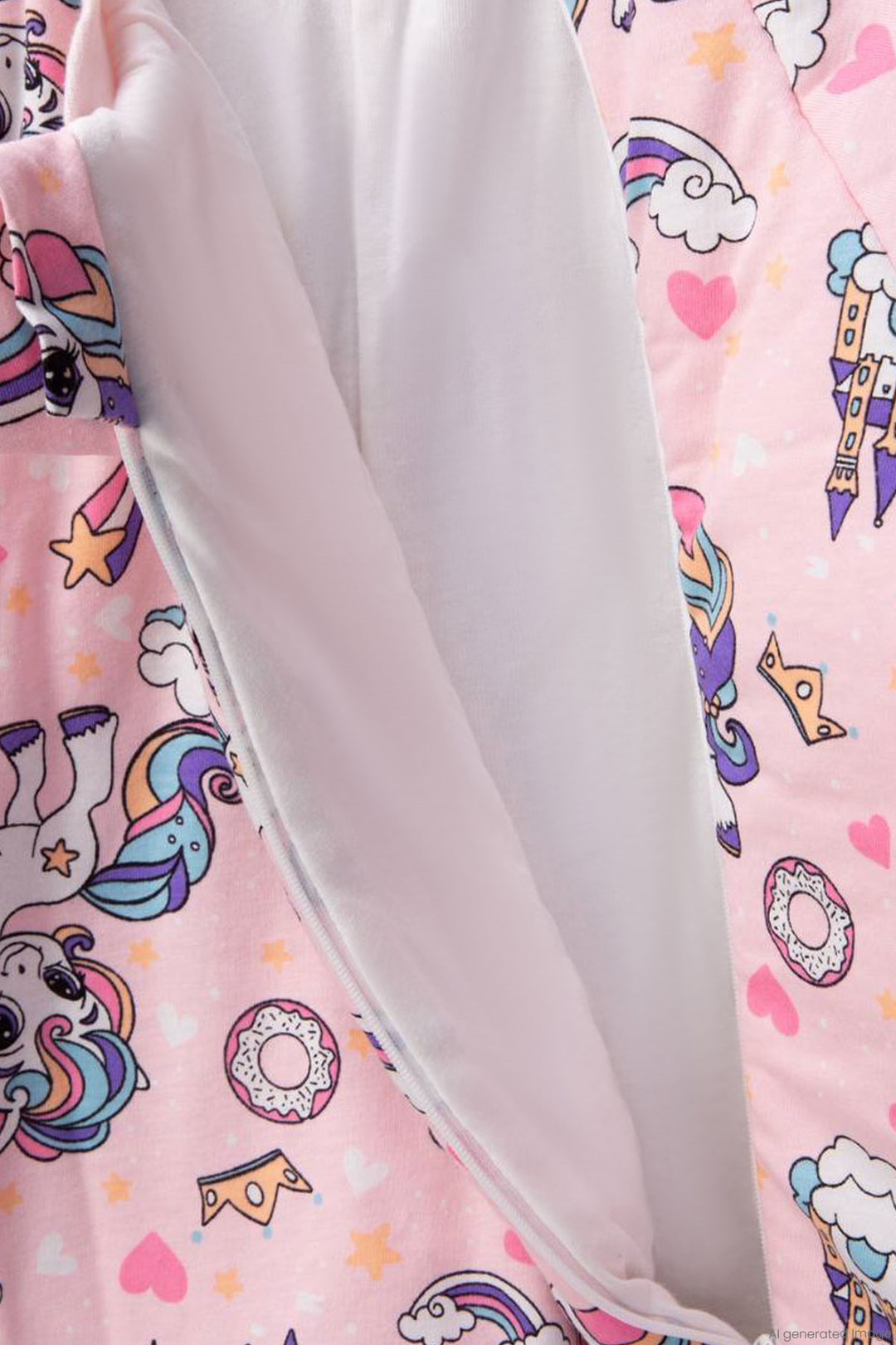 BRE Begi Kız Çocuk Uyku Tulumu Sevimli Unicorn & Şato Desenli 2-8 Yaş , Pembe - Bellingham