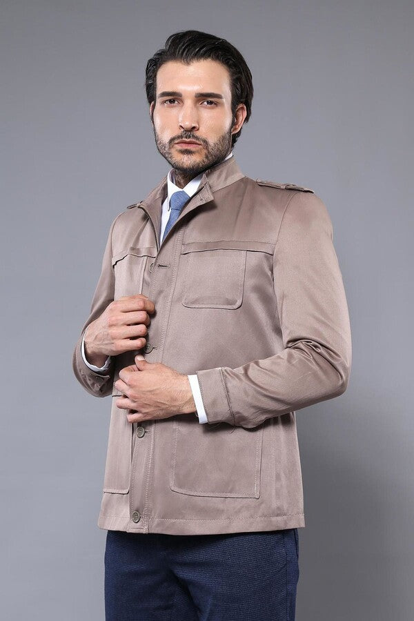 WSS Men's Beige Trench Coat  - Myrtle Beach