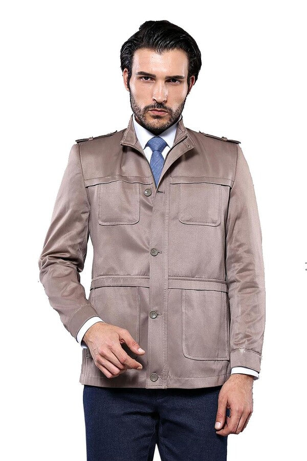 WSS Men's Beige Trench Coat  - Myrtle Beach