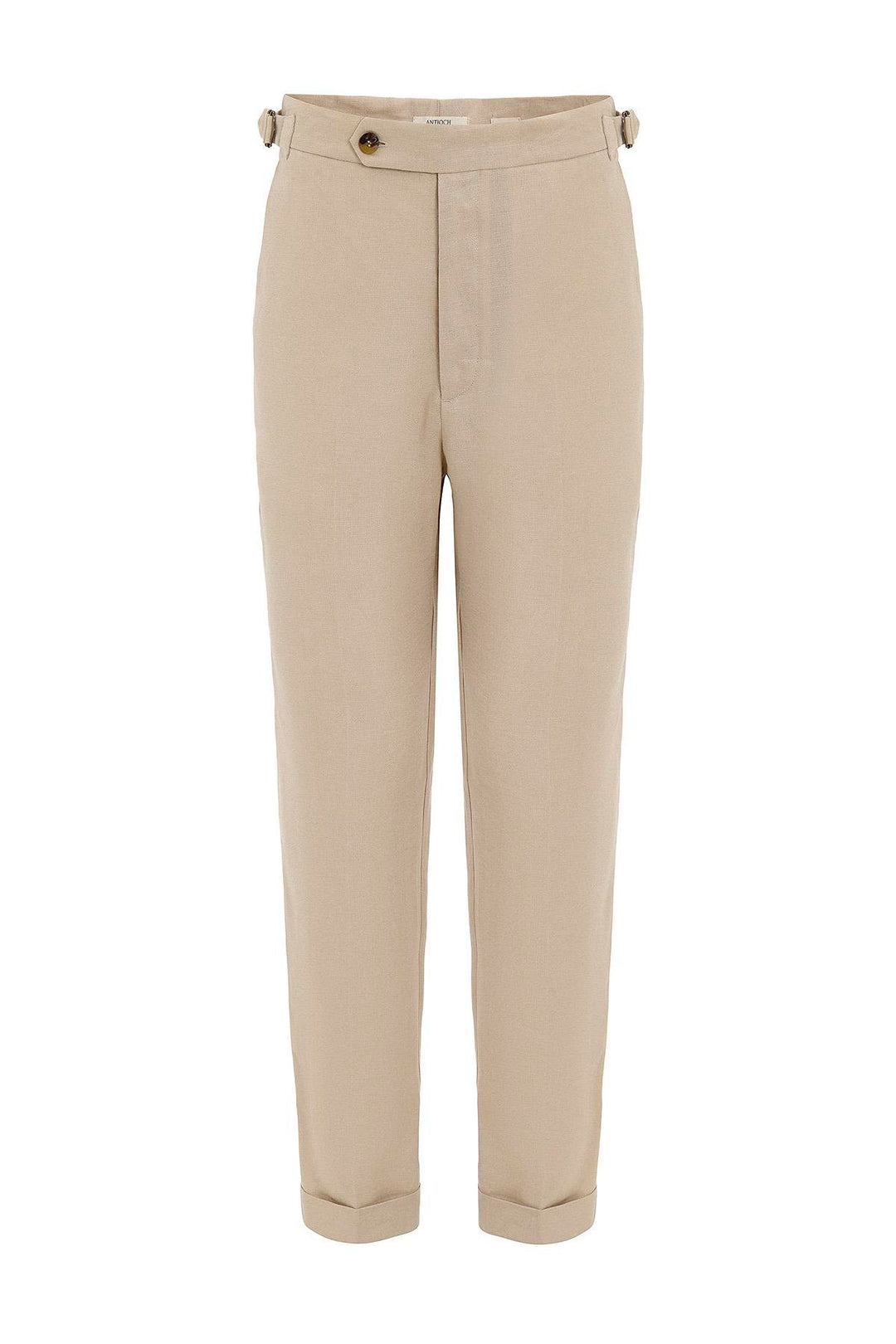 ANT Antioch Beige 100% Linen Italian Cut Men's Trousers - Perth