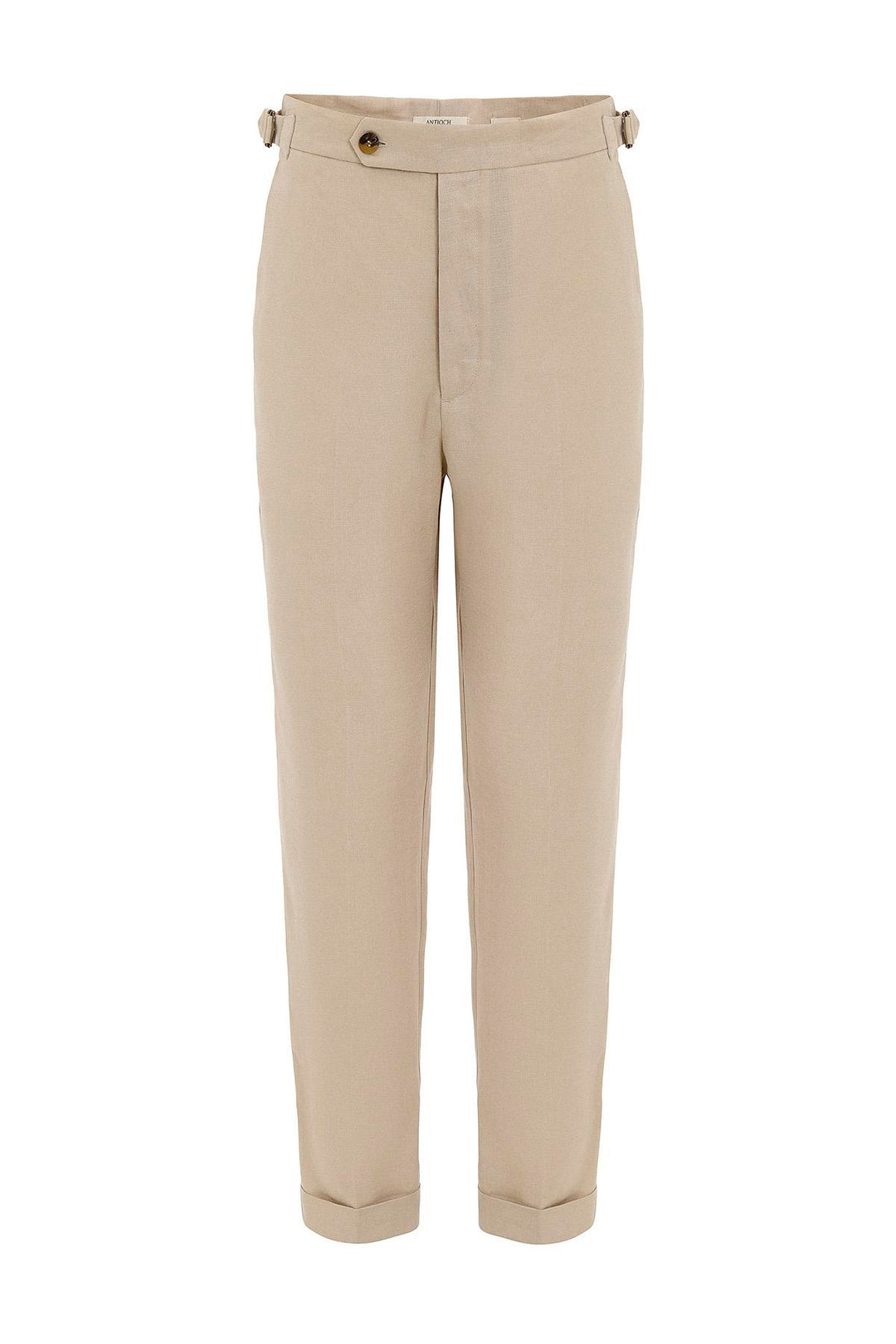 ANT Antioch Beige 100% Linen Italian Cut Men's Trousers - Kremenchuk