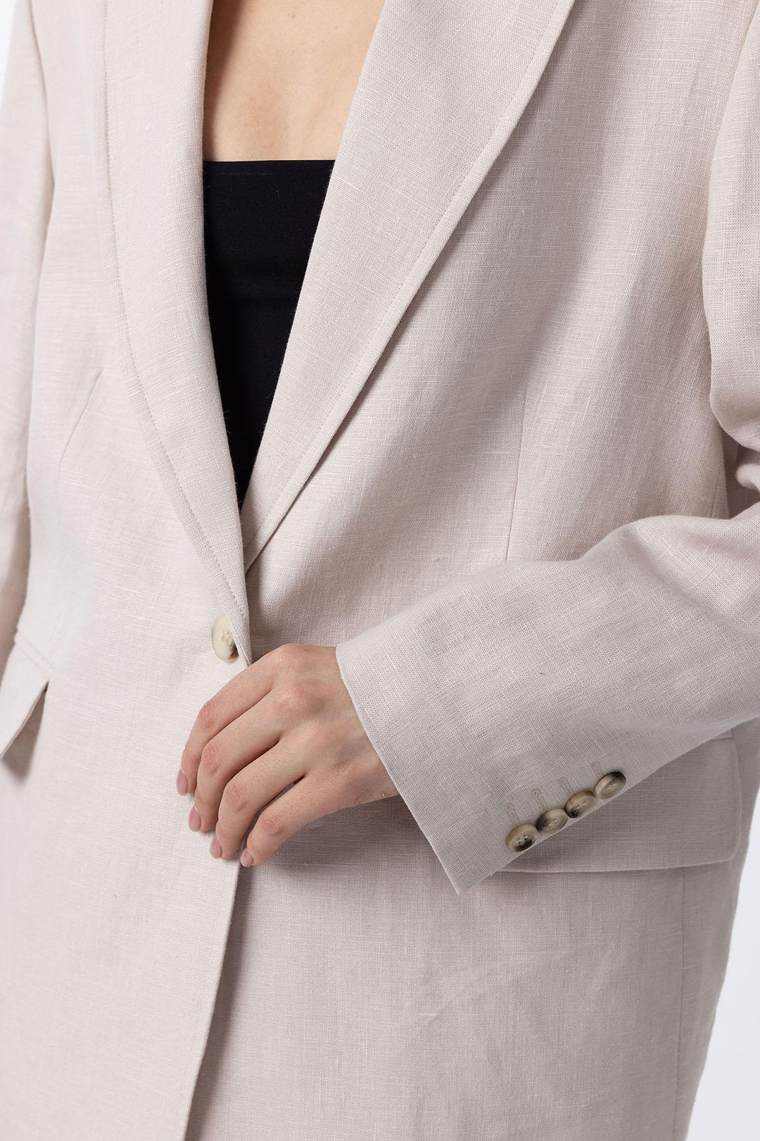 ANT Antioch Bej 100% Linen Women's Blazer Jacket - Cheshunt