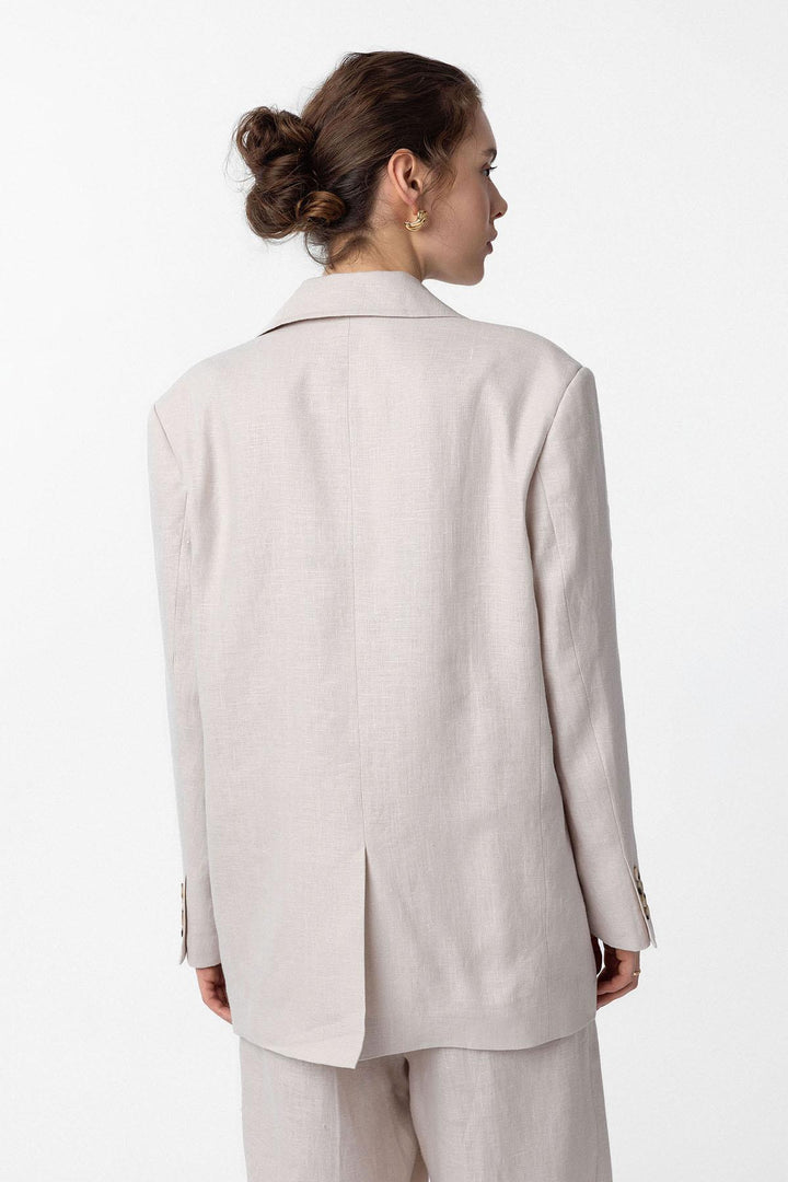 ANT Antioch Bej 100% Linen Women's Blazer Jacket - Cheshunt