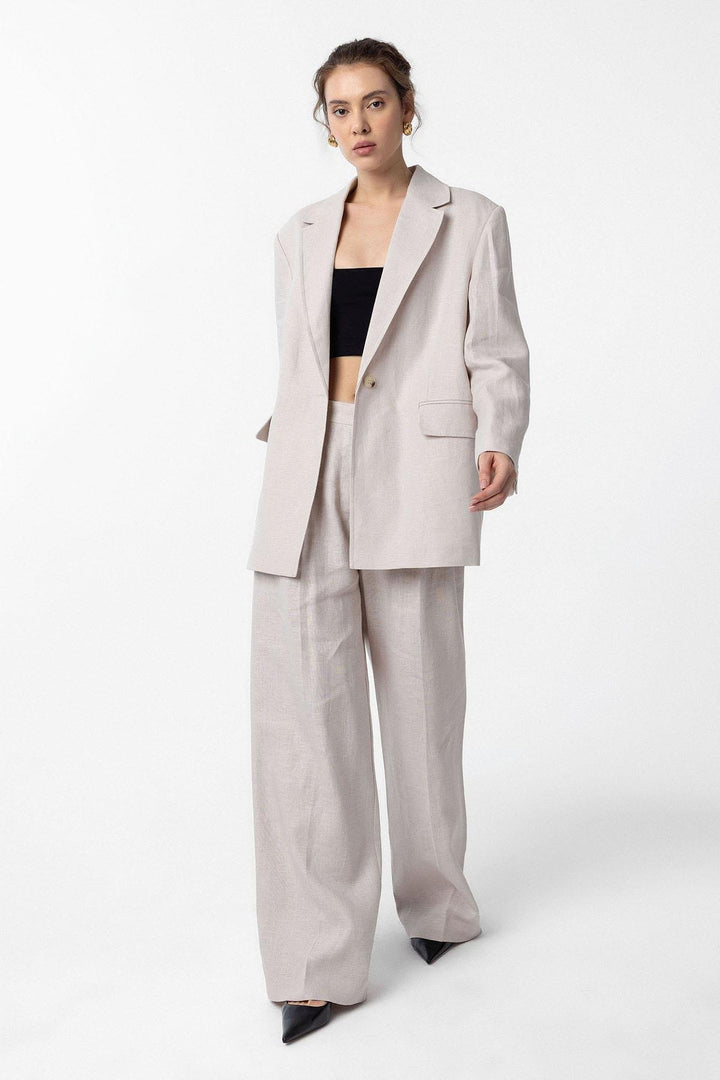 ANT Antioch Bej 100% Linen Women's Blazer Jacket - Cheshunt