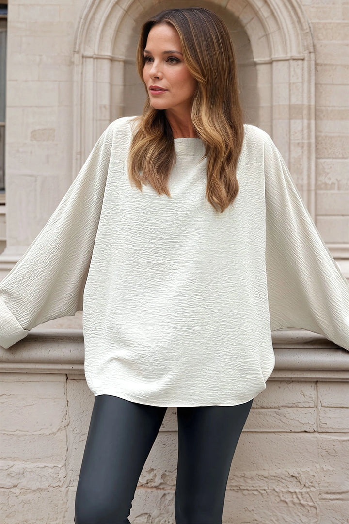 Beige Airy Double Sleeve Baggy Blouse BCBSK-25700-2943 - Orléans