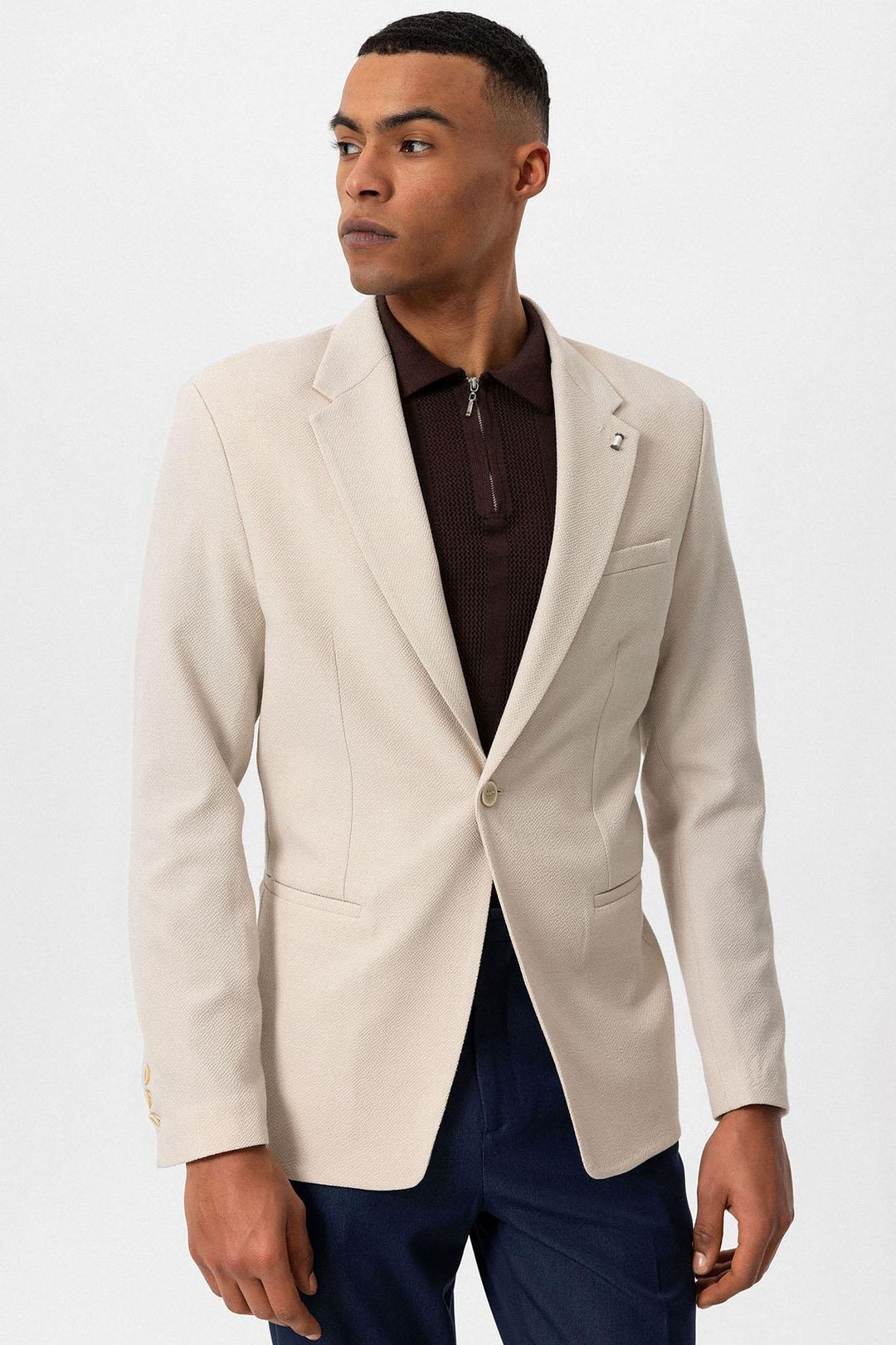 ANT Antioch Men's Blazer Jacket with Single Button and No Collar - Southampton