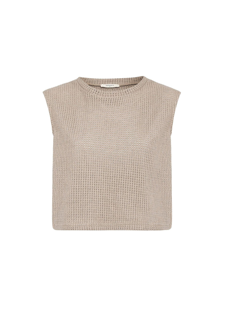 ANT Antioch Lord Lace-Up Knit Textured Women's Top - Green Bay