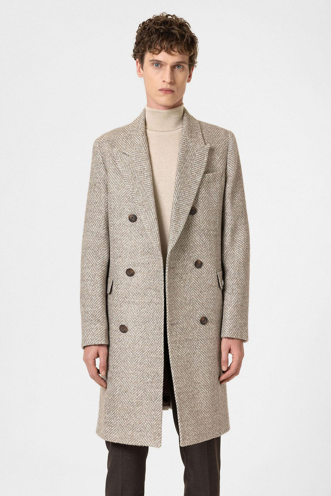 ANT Antioch Lord Fishbone Patterned Men's Coat - Bromley