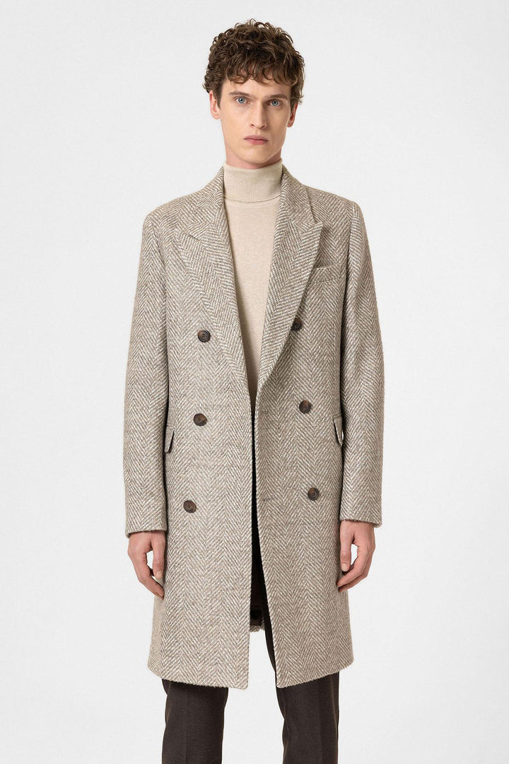 ANT Antioch Lord Fishbone Patterned Men's Coat - Bromley