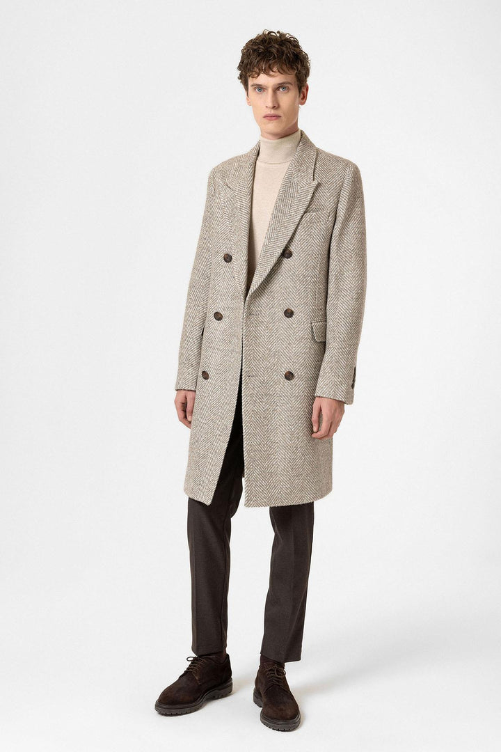 ANT Antioch Lord Fishbone Patterned Men's Coat - Bromley