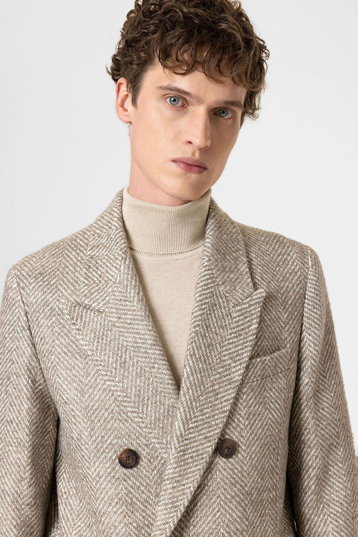 ANT Antioch Lord Fishbone Patterned Men's Coat - Bromley