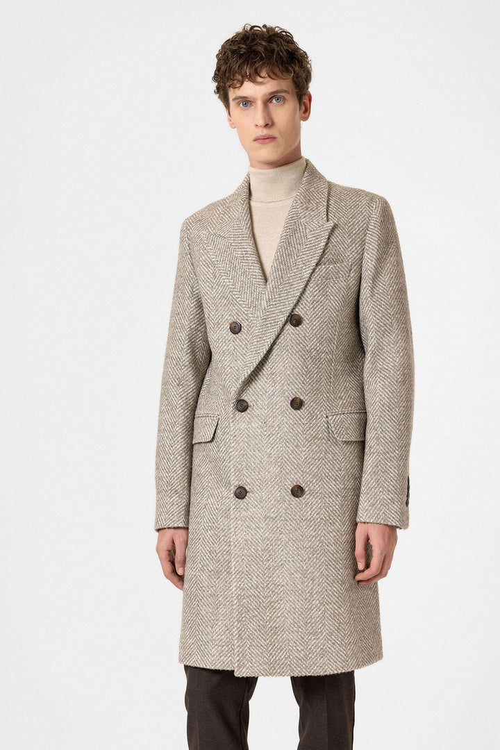 ANT Antioch Lord Fishbone Patterned Men's Coat - Bromley