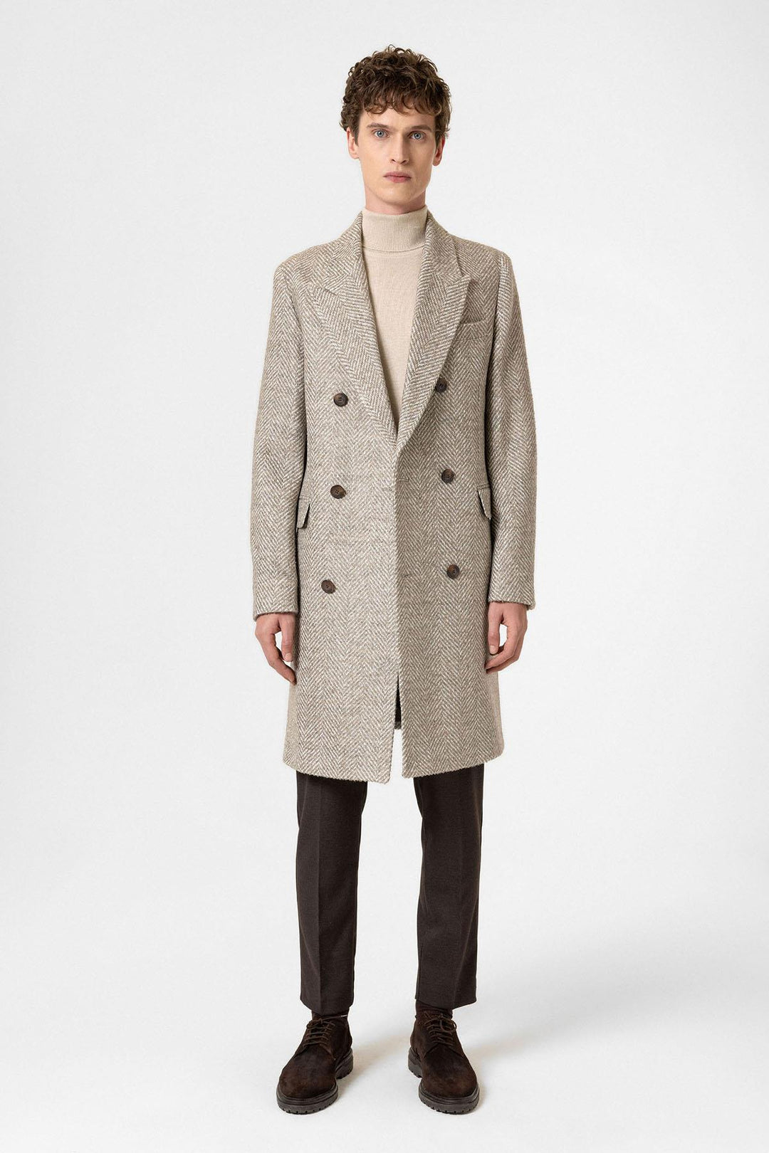 ANT Antioch Lord Fishbone Patterned Men's Coat - Bromley