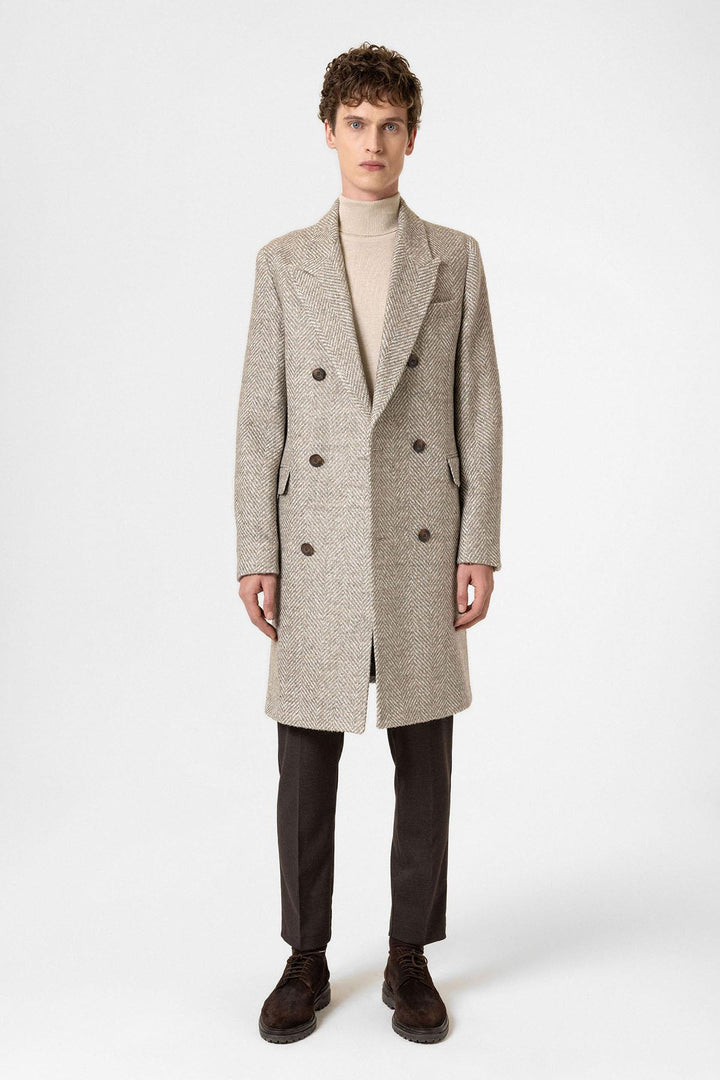 ANT Antioch Lord Fishbone Patterned Men's Coat - Bromley