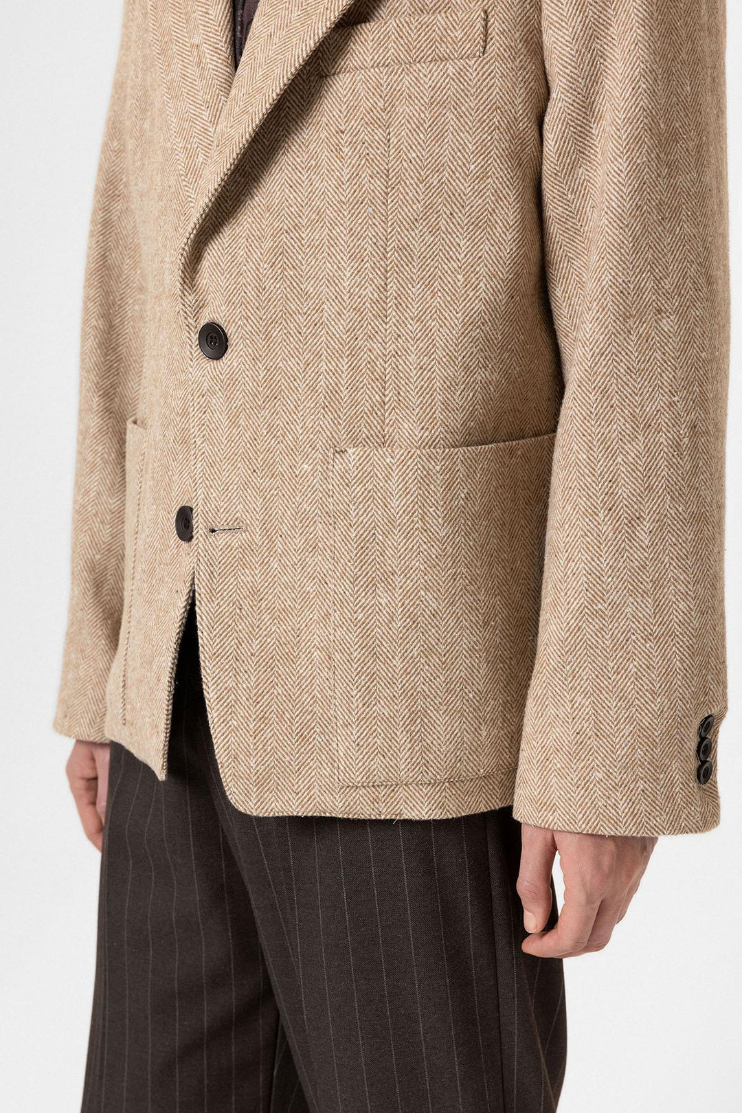 ANT Antioch Mr. Herringbone Patterned Oversized Men's Blazer Jacket - Rochester
