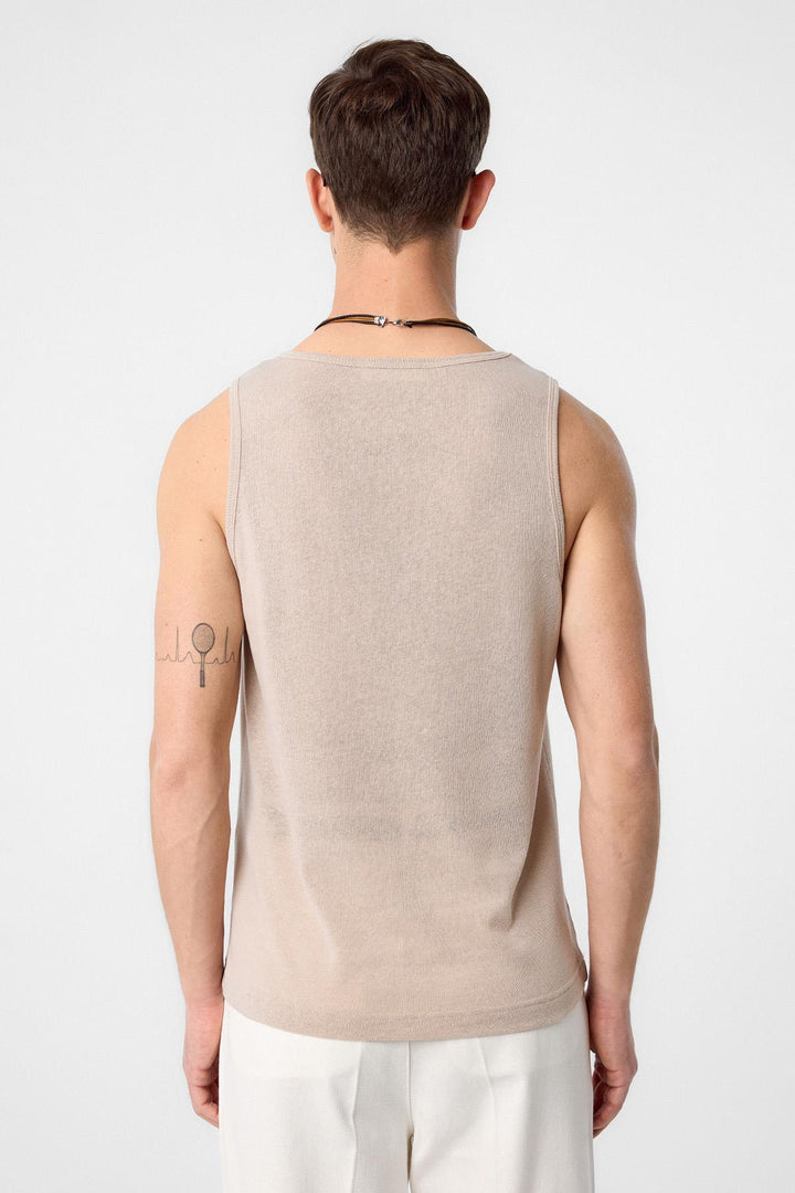 ANT Antioch Bej Basic Men's Tank Top - Corroios