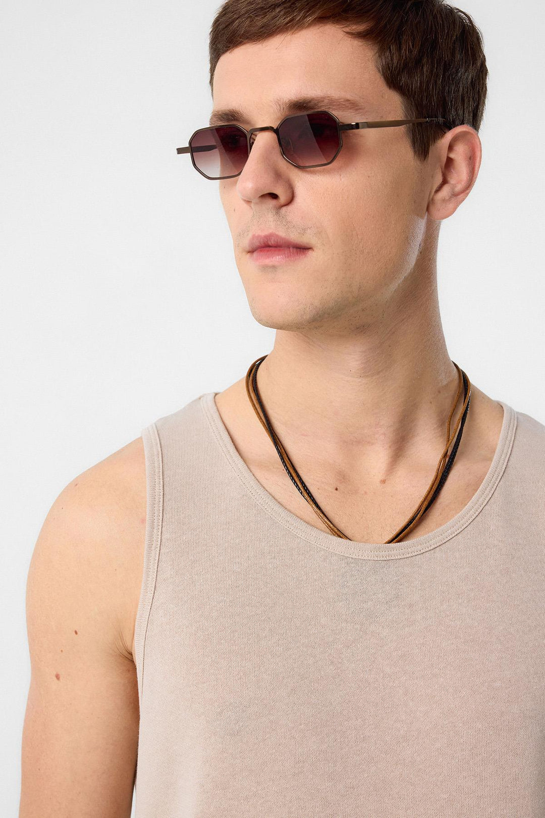 ANT Antioch Bej Basic Men's Tank Top - Corroios