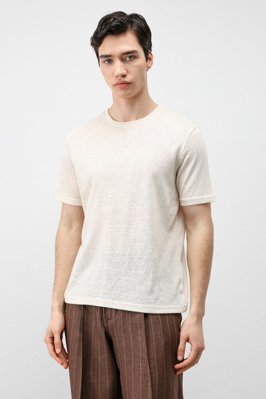 ANT Antioch Bej Basic Erkek T-Shirt - Lozova