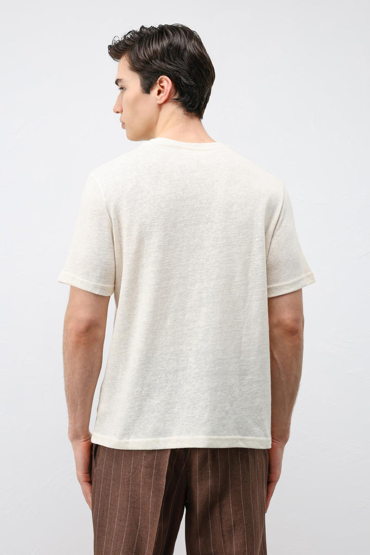 ANT Antioch Bej Basic Erkek T-Shirt - Lozova