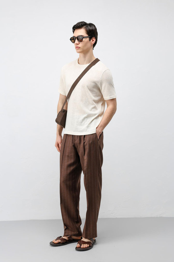 ANT Antioch Bej Basic Erkek T-Shirt - Lozova