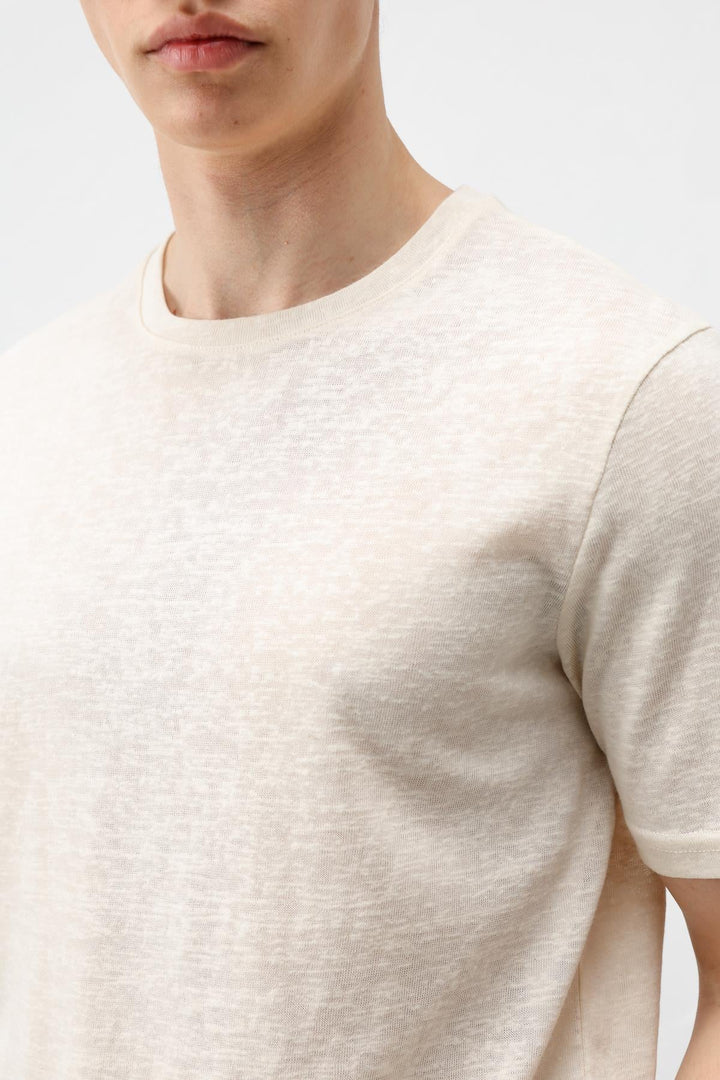ANT Antioch Bej Basic Erkek T-Shirt - Lozova
