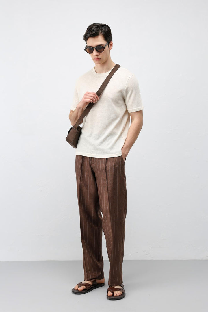 ANT Antioch Bej Basic Erkek T-Shirt - Lozova