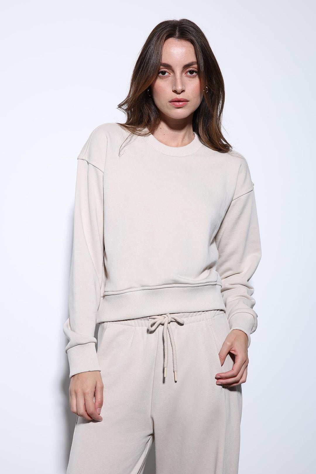 ANT Antioch Bej Basic Kadın Sweatshirt - Owings Mills