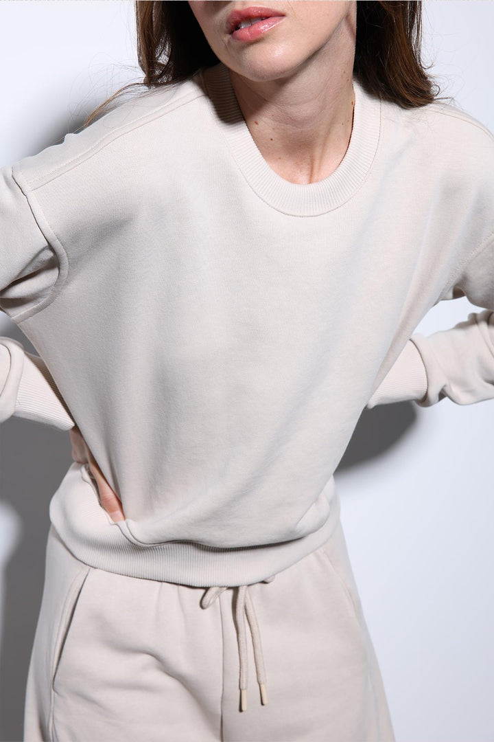 ANT Antioch Bej Basic Kadın Sweatshirt - Owings Mills