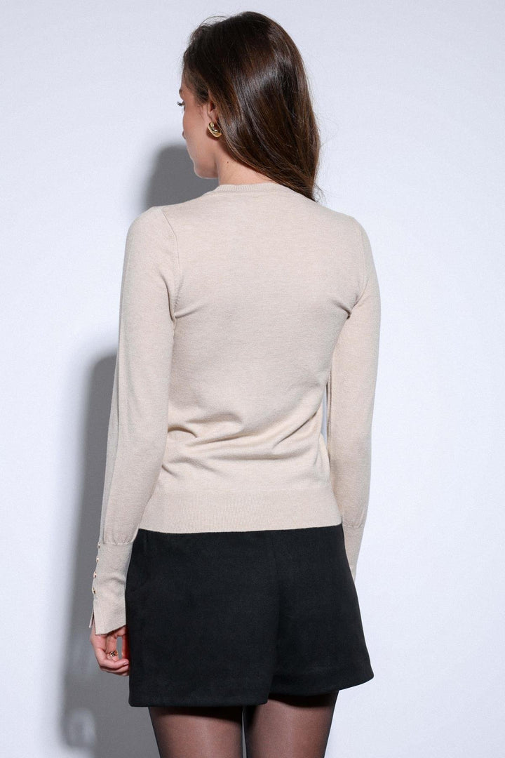 ANT Antioch Bej Basic Women's Knit Sweater - Holland
