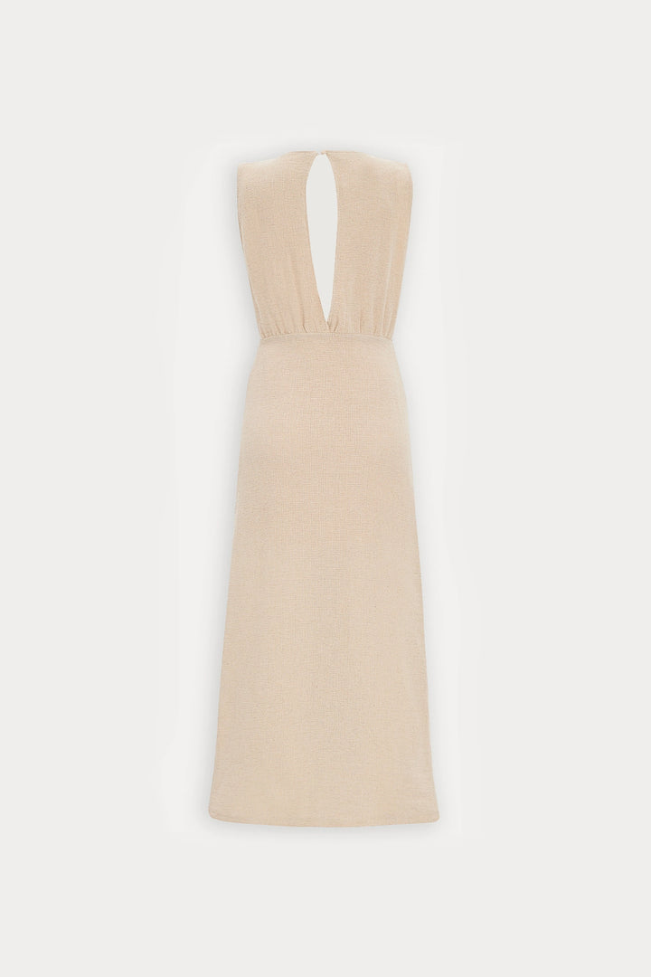 EYY Women Beige Basic Mini Dress - Tuxpan