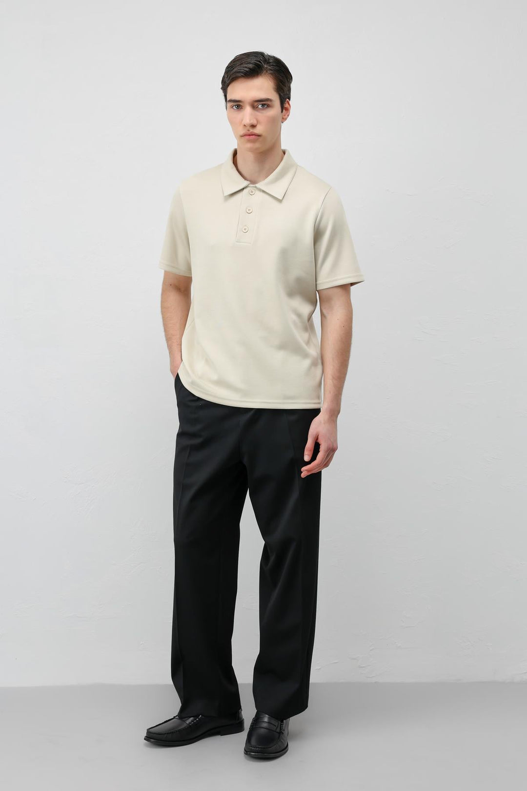 ANT Antioch Bej Basic Polo Yaka Erkek T-Shirt - Wesley Chapel