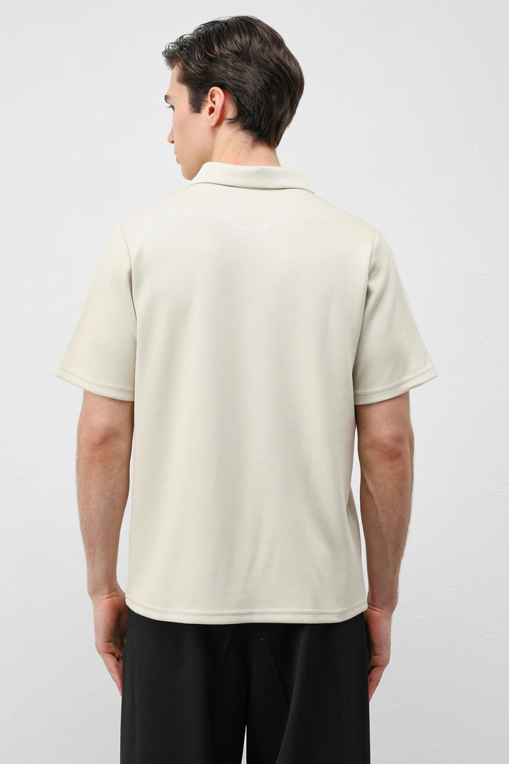ANT Antioch Bej Basic Polo Yaka Erkek T-Shirt - Wesley Chapel