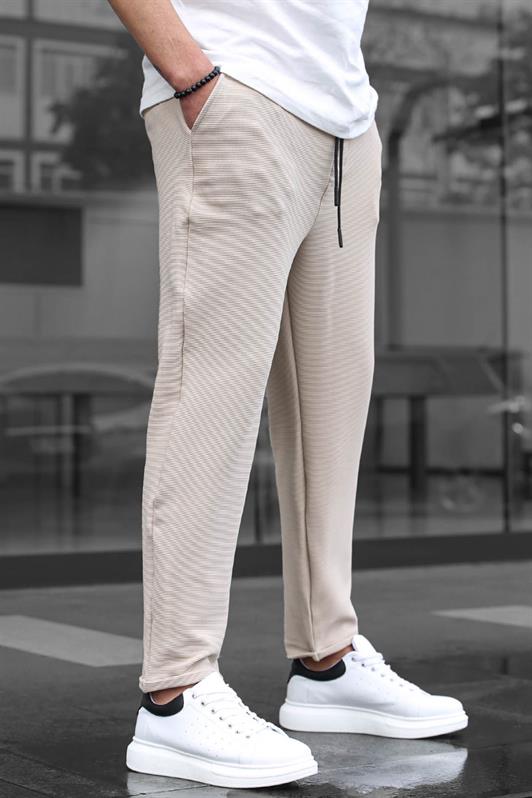MDX Beige Basic Waffle Fabric Men's Pants 6509 - Bagheria