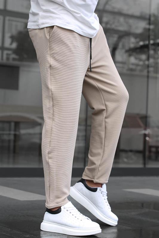 MDX Beige Basic Waffle Fabric Men's Pants 6509 - Bagheria