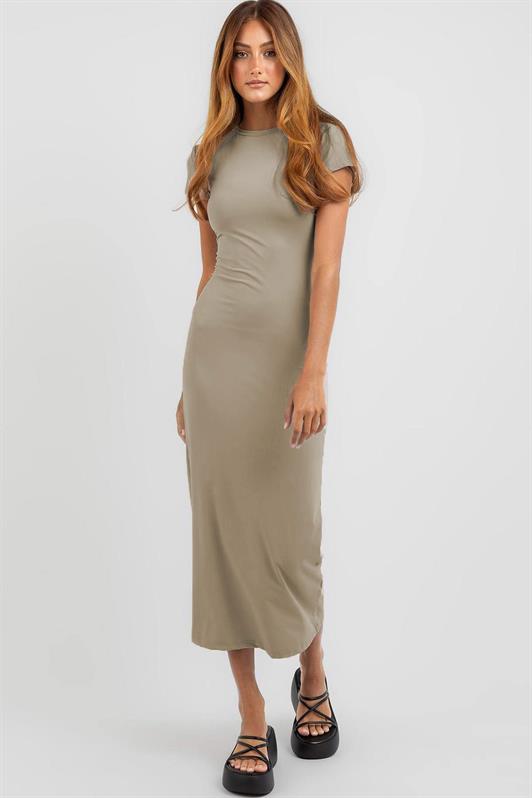 MDX Beige Basic Half Fisherman Long Dress MG1856 - Créteil