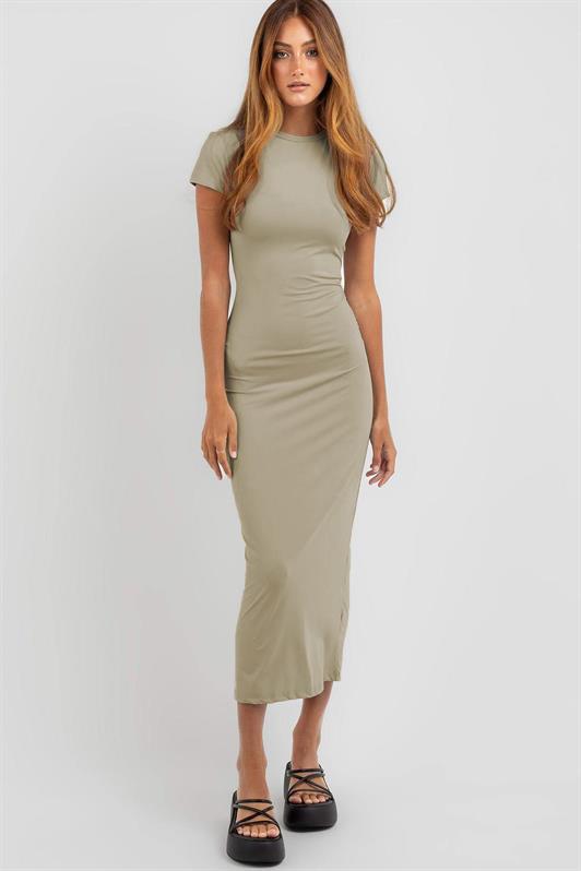 MDX Beige Basic Half Fisherman Long Dress MG1856 - Créteil
