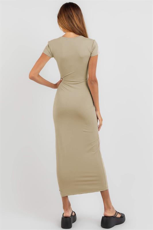 MDX Beige Basic Half Fisherman Long Dress MG1712 - Wentzville