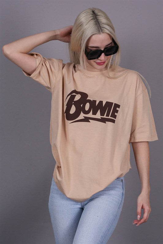 MDX Beige Printed Oversized T-shirt MG1514 - Kiel
