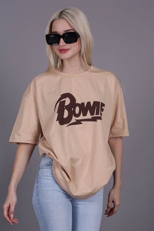 MDX Beige Printed Oversized T-shirt MG1514 - Kiel