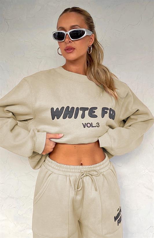 MDX Beige Bicycle Collar Printed Sweatshirt MG1904 - West Palm Beach