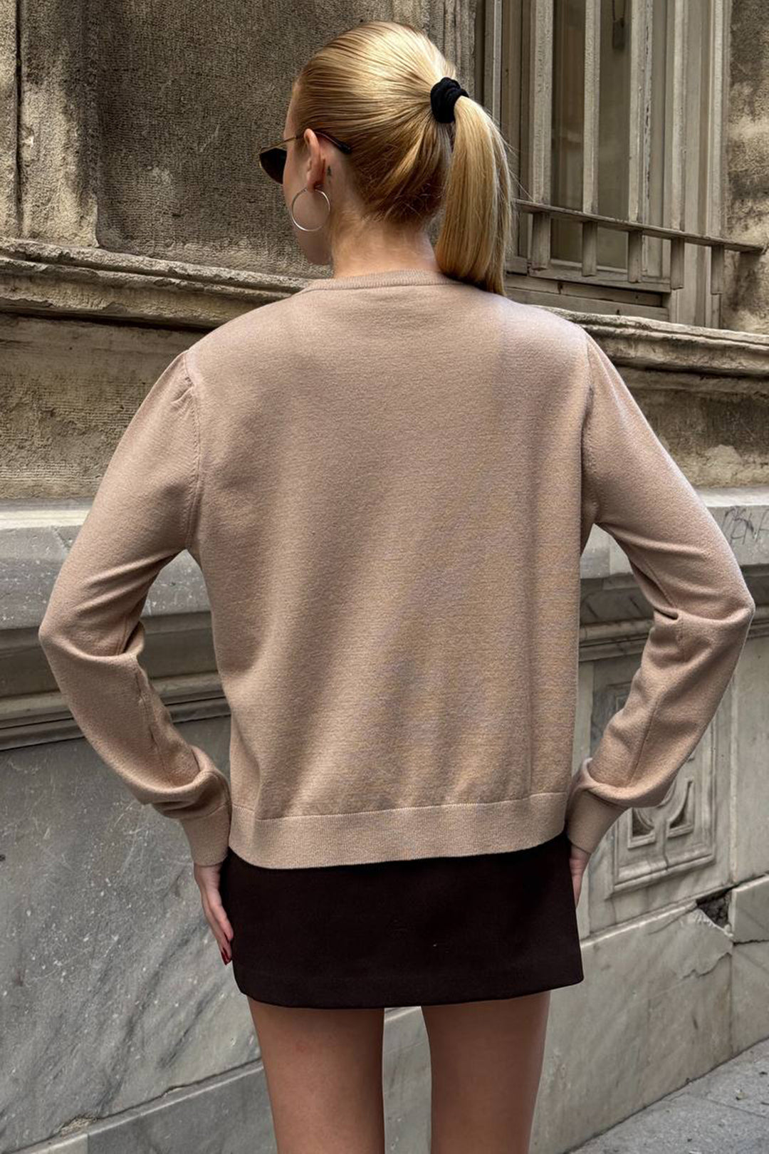 Beige Bicycle Collar Buttoned Cardigan BCHZCK-251267 - Cádiz