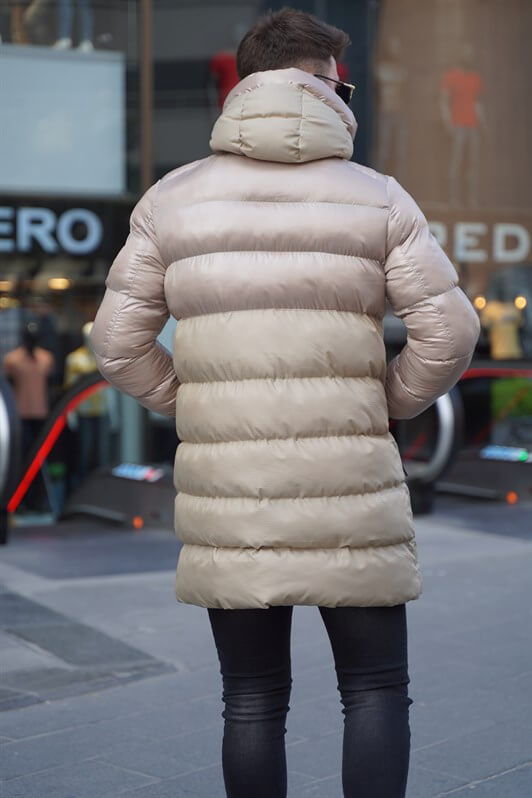 MDX Beige Pocket Detailed Hooded Puffer Coat 5742 - Queen Creek