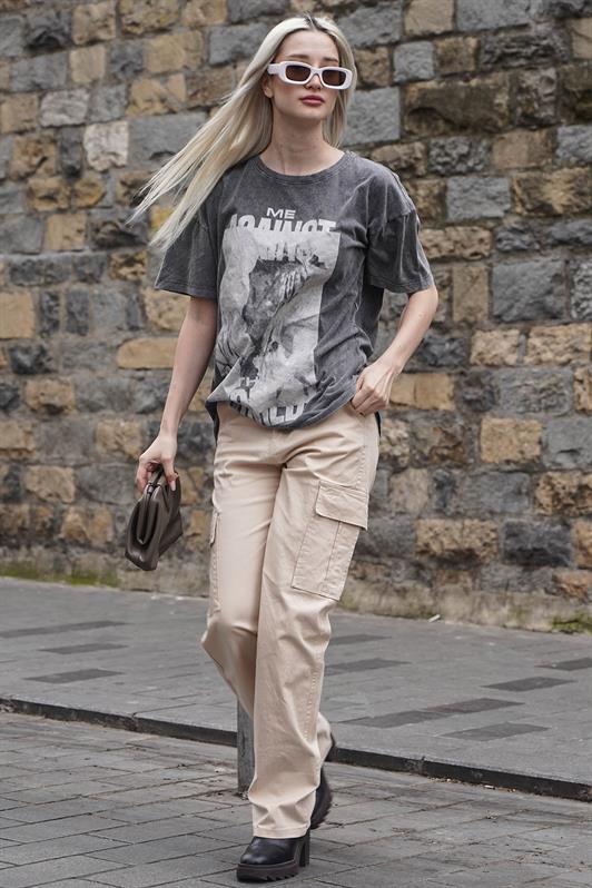 MDX Beige Cargo Pants with Pocket Details MG1602 - Stourbridge