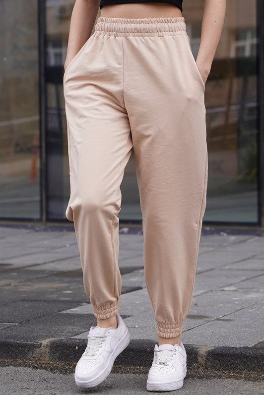 MDX Beige Comfort Fit Basic Sweatpants MG1635 - Santa Catarina Otzolotepec