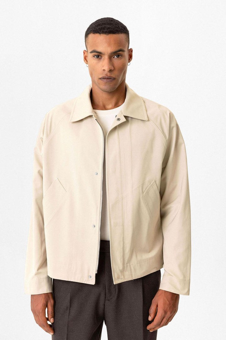 ANT Antioch Bej Crop Fit Spring Men's Jacket - Stade