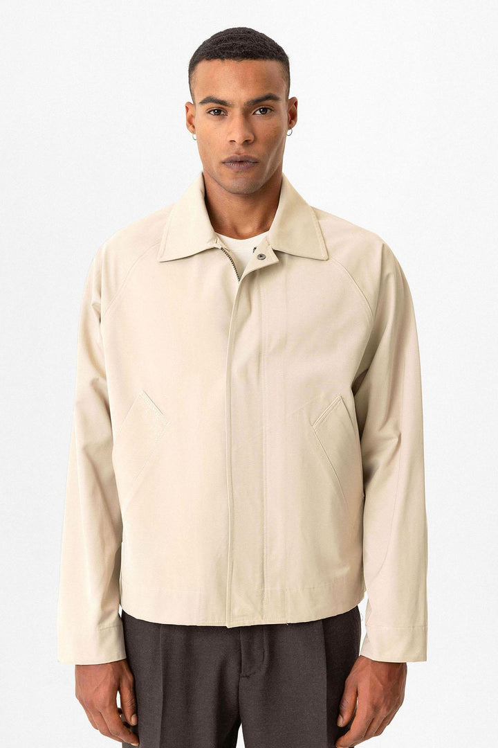 ANT Antioch Bej Crop Fit Spring Men's Jacket - Stade