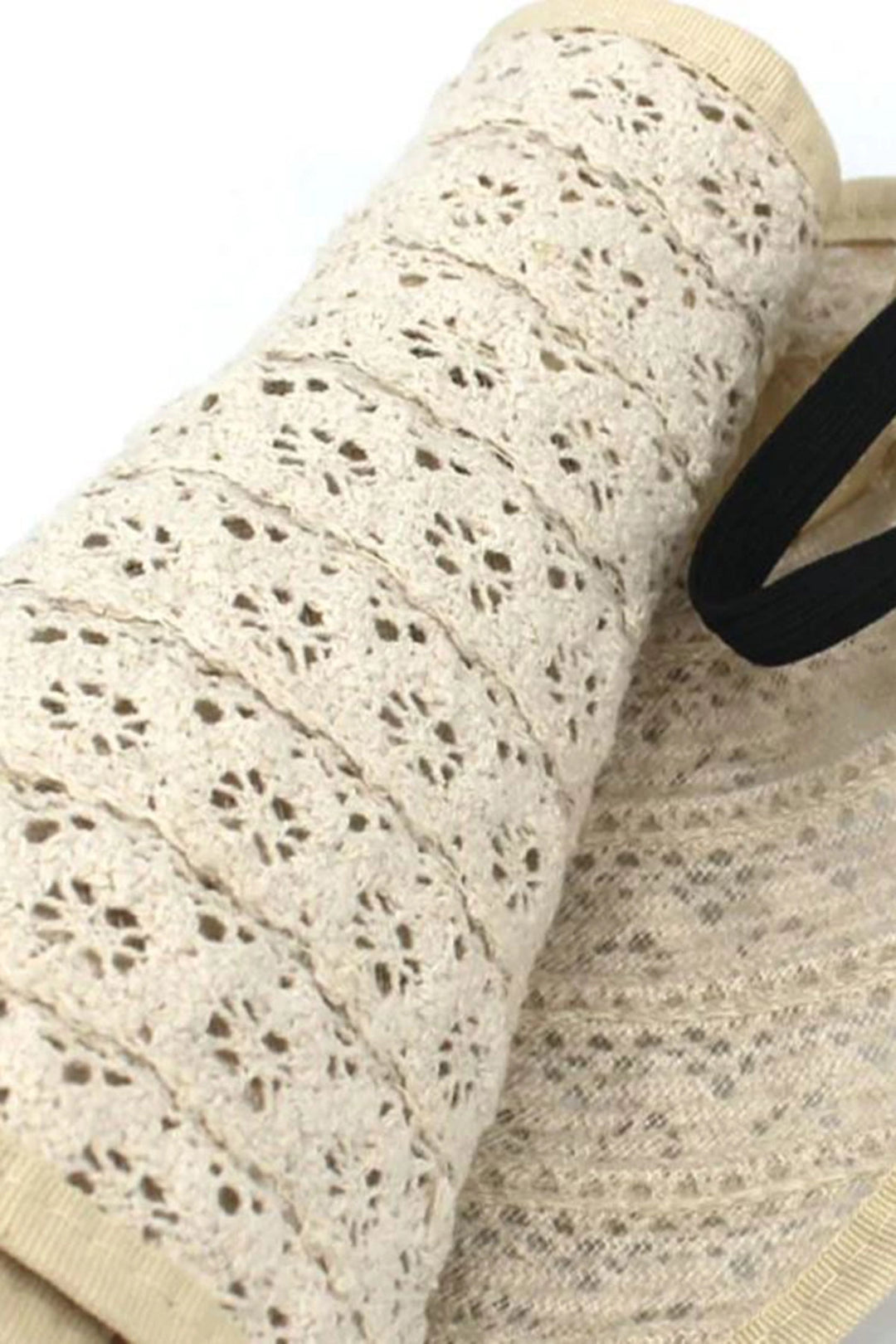 Beige Lace Top Open Wide Mesh Visor Hat BCNSV-2514535 - Severn