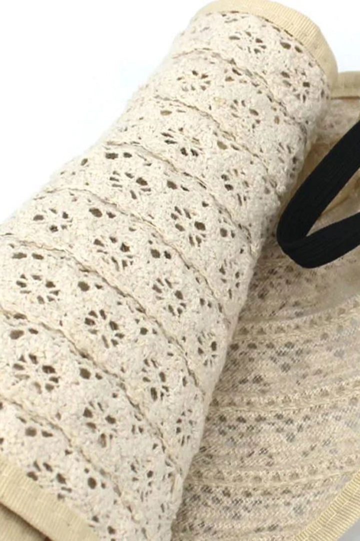 Beige Lace Top Open Wide Mesh Visor Hat BCNSV-2514535 - Severn